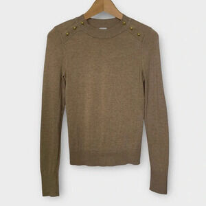 H&M Crewneck Gold Button Sweater